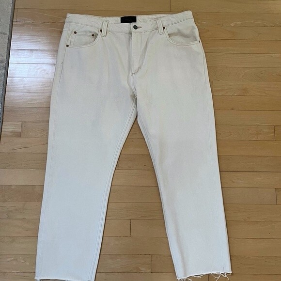 Rolla’s Relaxo Relaxed Fit Raw Hem Jeans in Salt 36 NWT - Picture 3 of 13